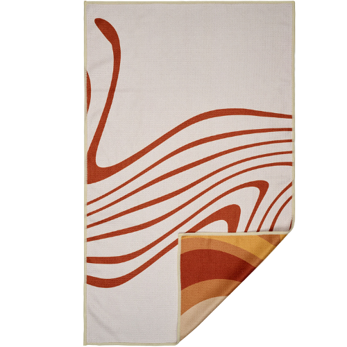 Beige background with burnt Sienna color squealy lines.