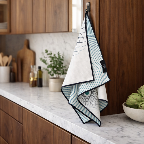 Gentle Trace | Double-Sided Microfiber Kitchen Towel (Absorbent & Quick-Dry)