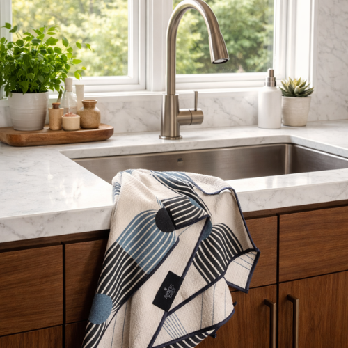 Linked | Double-Sided Microfiber Kitchen Towel (Absorbent & Quick-Dry)