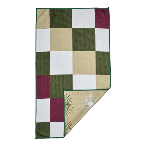 Lodge Check & Diamond Line Duo – Soft, Recycled Microfiber Tea Towels with Modern Geometric Designs