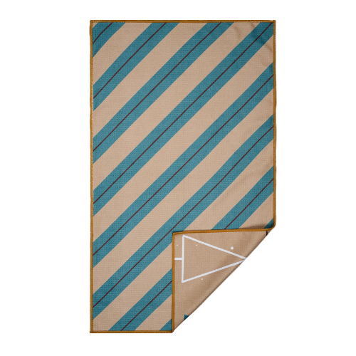 Diagonal Stripes with beige, ocean blue and Choclate