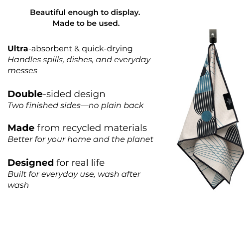 Linked | Double-Sided Microfiber Kitchen Towel (Absorbent & Quick-Dry)