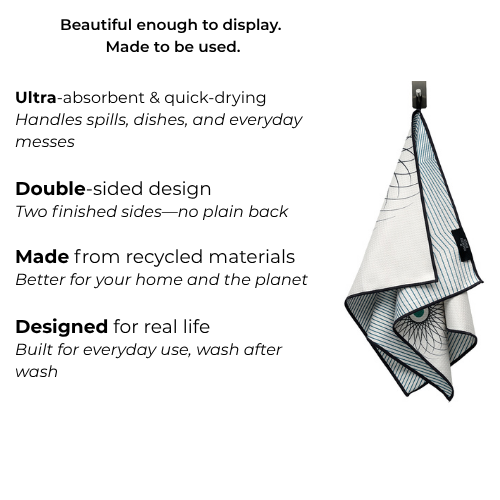 Gentle Trace | Double-Sided Microfiber Kitchen Towel (Absorbent & Quick-Dry)