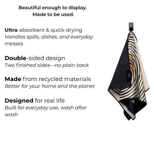 Golden Center | Double-Sided Microfiber Kitchen Towel (Absorbent & Quick-Dry)
