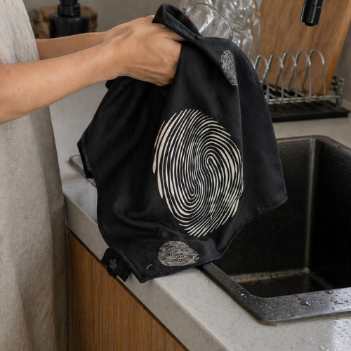 Golden Center | Double-Sided Microfiber Kitchen Towel (Absorbent & Quick-Dry)